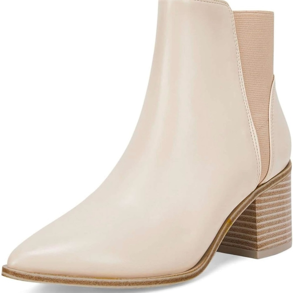 Coutgo Womens Pointed Toe Ankle Boots